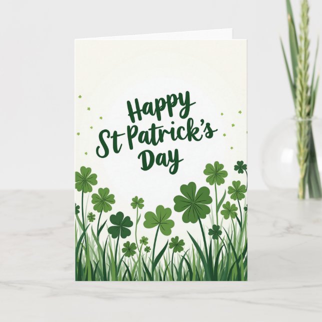 Carte St Patrick Émeraude Verte (Devant)