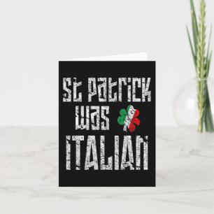 Carte St. Patrick Était Italien St. Patricks Day Distres