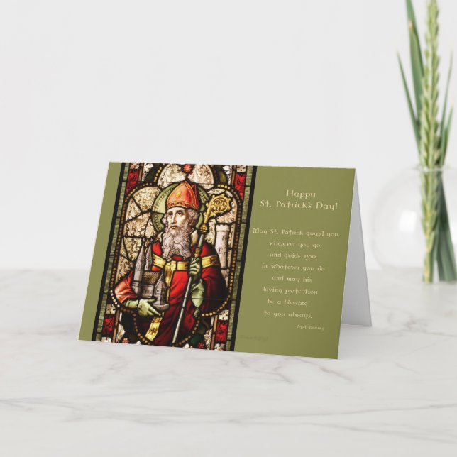 Carte St. Patrick Irish Blessing St. Patrick's Day Card (Devant)