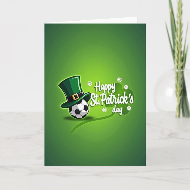 Carte St Patrick motif vert (Devant)