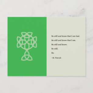Carte St. Patrick’s Day Croix Celtique Citation