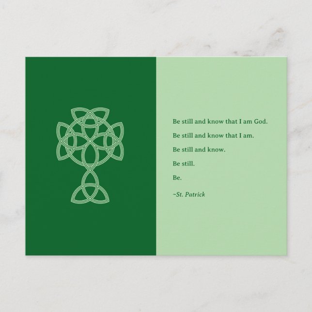 Carte St. Patrick’s Day Croix Celtique | Citation  (Devant)