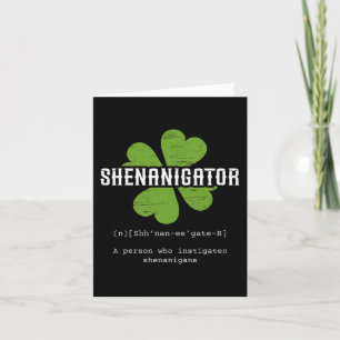 Carte St. Patrick`s Day Irlandais Shenanigator Chance Am