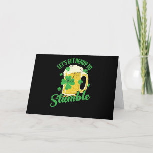 Carte St. Patricks Day Allons nous préparer à trébucher