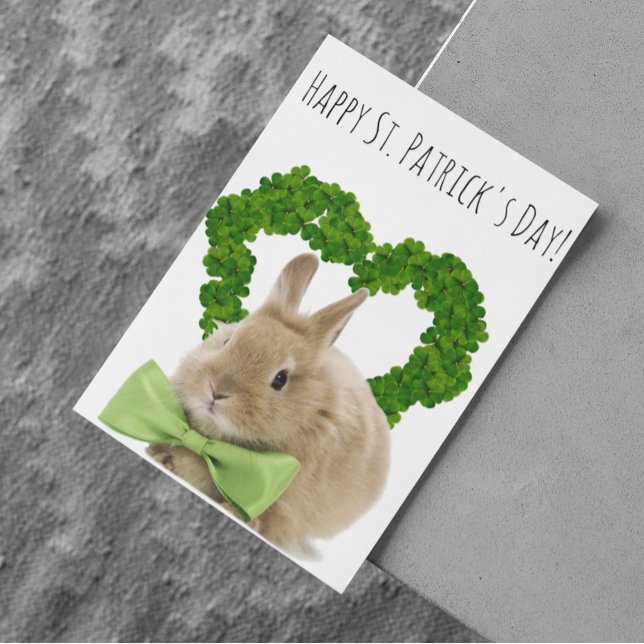 Carte St. Patrick's Day Baby Bunny (Créateur téléchargé)
