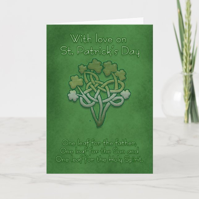 Carte St. Patrick's Day Cards Shamrock celtique (Devant)