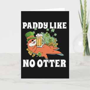 Carte St. Patrick's Day Chanceux Lutin Loutre Paddy Aime