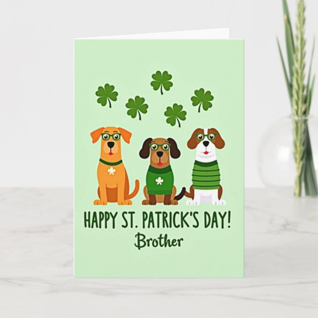 Carte St Patricks Day Dog Art Card (Devant)