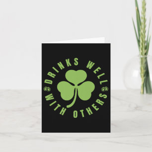 Carte St. Patricks Day Drôle Dire Citation Boissons Bien