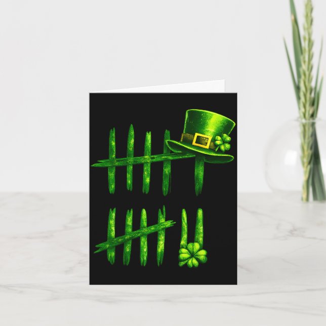 Carte St patrick's day drôle six sept mème 67 6 7 garçon (Devant)