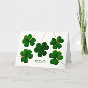 Carte St. Patrick's Day for Partner, Shamrocks XOXO