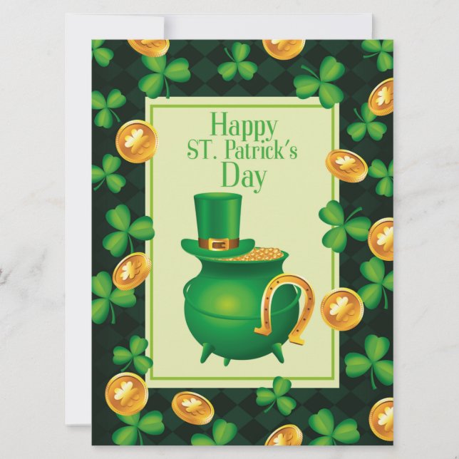 Carte St Patrick's Day Holiday Card (Devant)