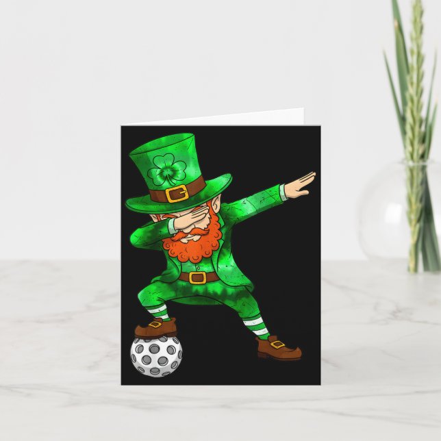 Carte St Patricks Day Hommes Pickleball Femmes Dabbing L (Devant)