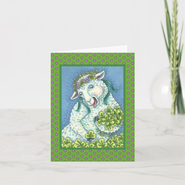 Carte ST. PATRICK'S DAY IRISH EWE GREETING CARD Verse (Devant)