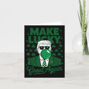 Carte St. Patricks Day Irlandais Trump Bubble Gum drôle