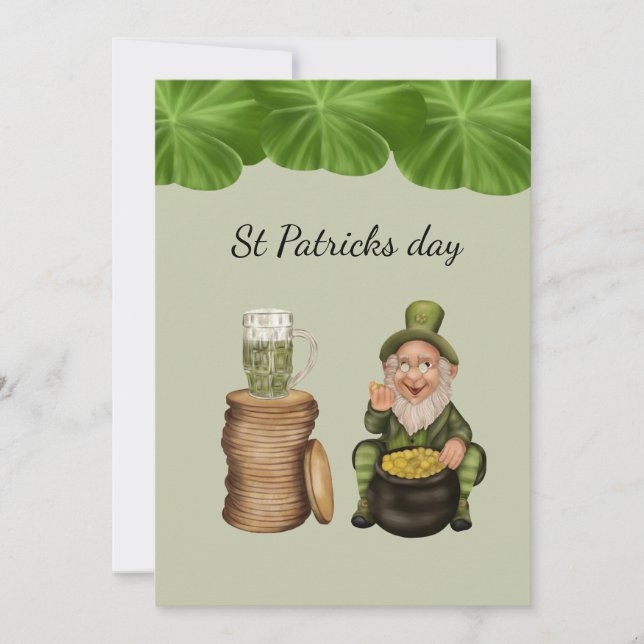 Carte St Patrick's Day Leprechaun vidéo 2021 (Devant)