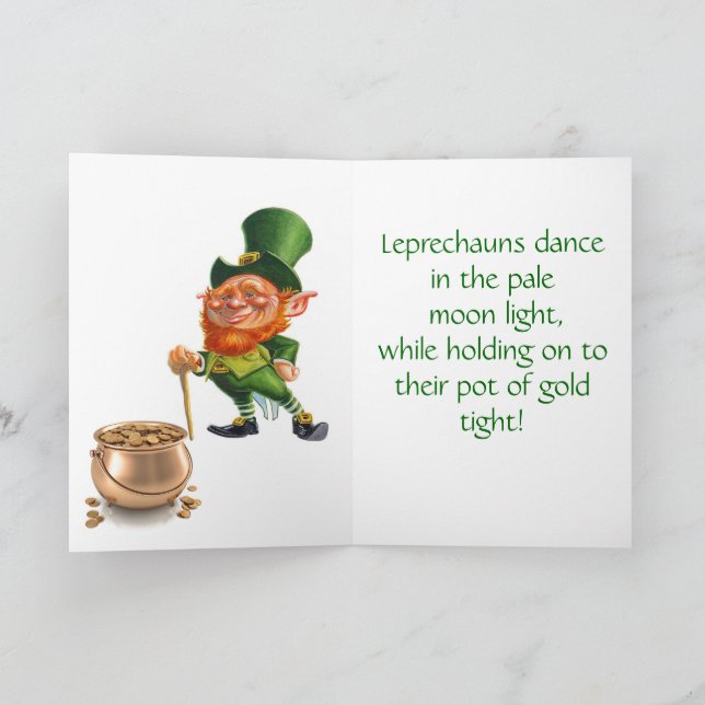 Carte ST. PATRICK'S DAY, LEPRECHAUNS DANCE card (Intérieur)