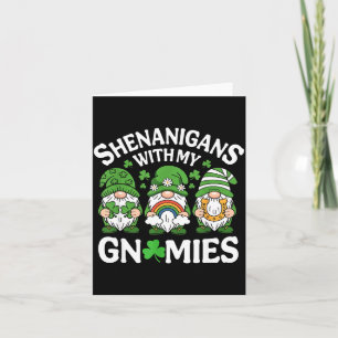 Carte St patricks day lutin chanceux gnomes femmes irlan