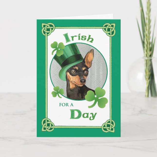 Carte St. Patrick's Day Min Pin (Devant)