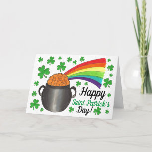 Carte St. Patrick's Day Pot of Gold Rainbow Shamrock