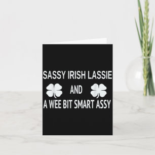 Carte St Patricks Day Sy Irlandais Mensonge Trèfle Drôle