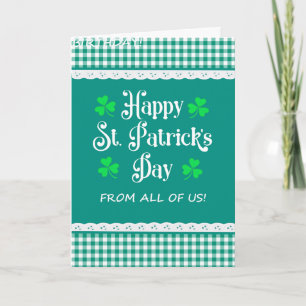 Carte St Patrick's from All Us Shamrock Green Checks