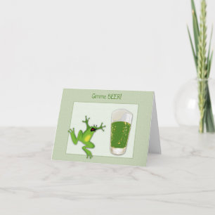 Carte St. Patrick's Green Beer and Frog