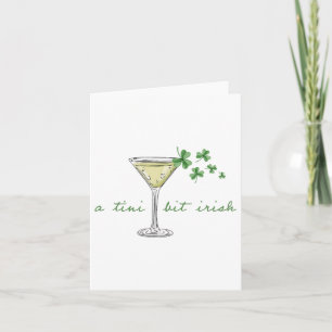 Carte St. Patricks Martini Irlandais Baby A Tini Bit Iri