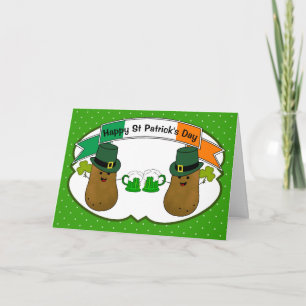 Carte St Patrick's Pommes de Terre Irlandaises Personnal