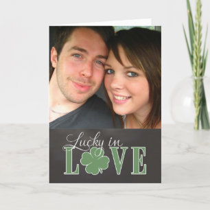 Carte St. Pat's Chalkboard - Lucky in Love photo personn