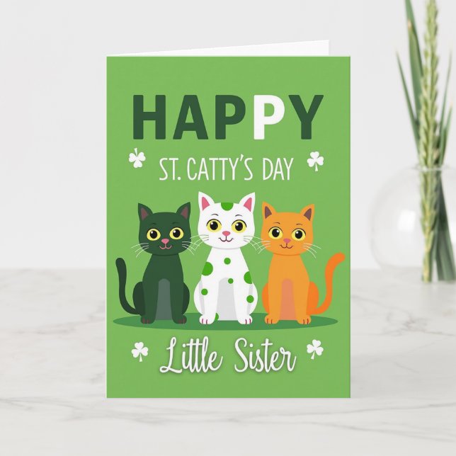 Carte St Pattys Chat à pois (Devant)