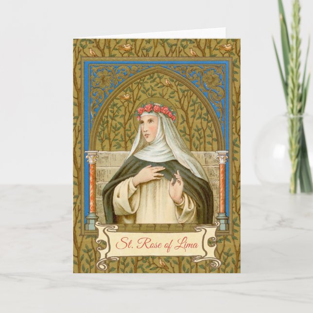 Carte St. Rose de Lima (BK 020) Salutation blanche (Devant)