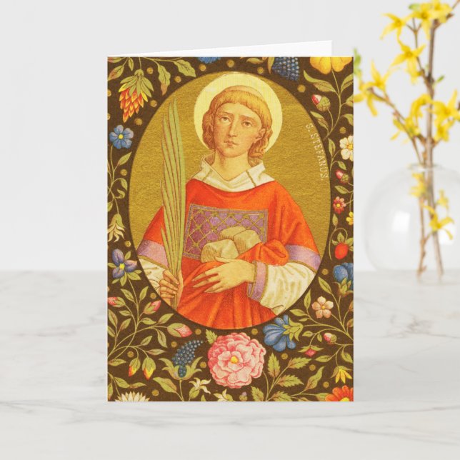 Carte St. Stephen (PM 08) Salutation blanche (Fleur jaune)