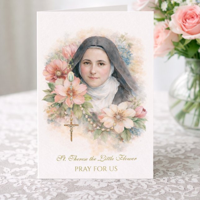 Carte St. Thérèse Holy Rosary “Everything is Grace” (Créateur téléchargé)