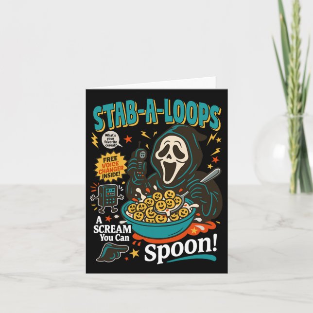 Carte Stab-a-loops Horror Cereal Box Halloween Killer Br (Devant)