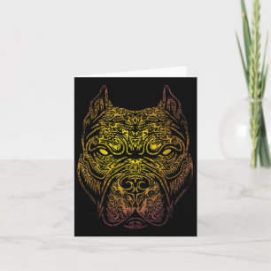Carte Staffordshire Bull Terrier Chien Tatouage Tribal