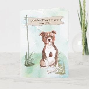 Carte Staffordshire Bull Terrier Congrats on New Dog