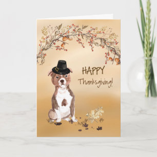 Carte Staffordshire Bull Terrier Drôle Casquette Thanksg
