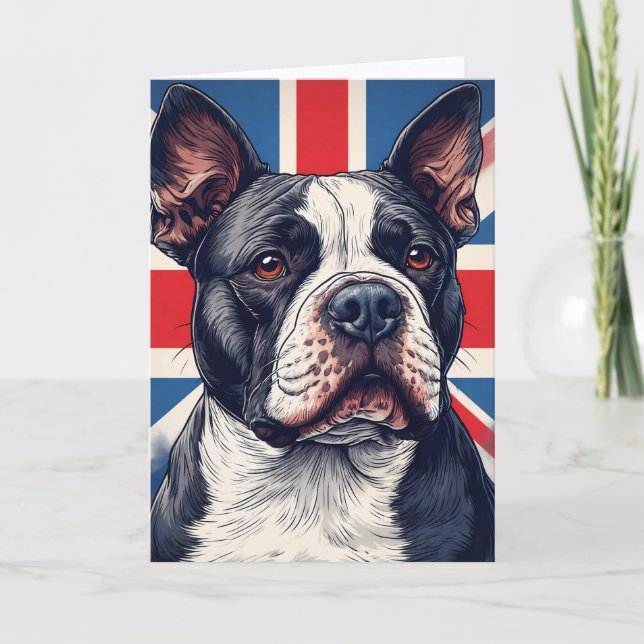 Carte Staffordshire Bull Terrier Royaume-Uni (Devant)