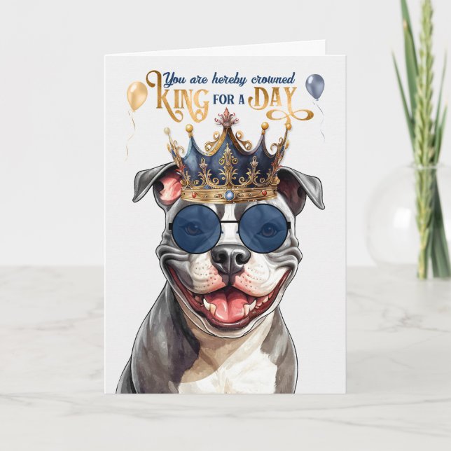Carte Staffordshire Chien King pour une journée d'annive (Devant)