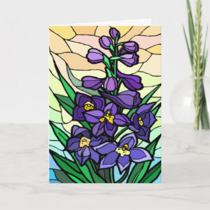 Carte Stain Glass Dendrobium Card