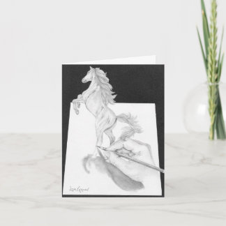 Carte Stallion Se Levant Du Papier
