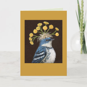 Carte Stan the cerulean warbler card