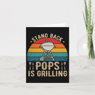 Carte Stand Back Pops Est Grilling Barbecue Fête des pèr