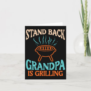 Carte Stand Ck Grandpa Grilling Barbecue Rbecue Grandfat