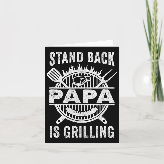 Carte Stand Ck Papa Grilling Funny Bbq Fête des pères (Devant)
