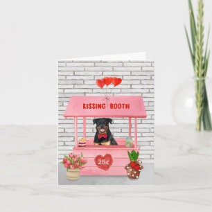 Carte Stand de baisers de chien Rottweiler pour la Saint