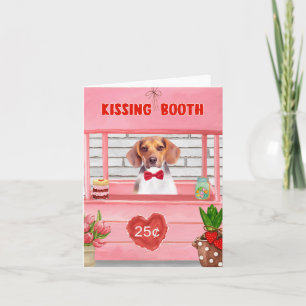 Carte Stand de baisers pour la Saint-Valentin pour chien