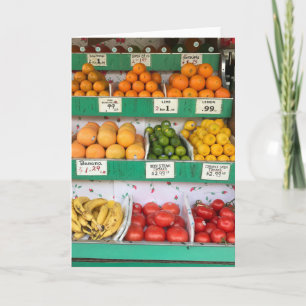 Carte Stand de fruits, Columbus Avenue, New York City, N