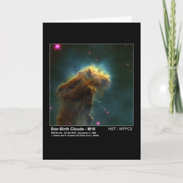 Carte Star Birth Cloud M16 Hubble Telescope Photo (Devant)
